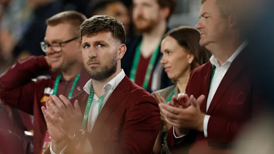 Jai Arrow avec l'équipe du Queensland à State of Origin I.