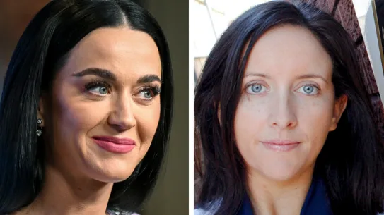 Katy Perry (à gauche) et la créatrice de mode australienne Katie Jane Taylor, qui vend des vêtements sous la marque Katie Perry.