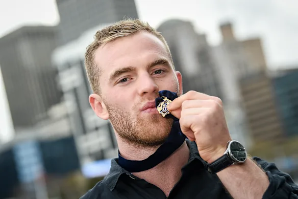 Le spécialiste du déminage Tom Mitchell a remporté la médaille Brownlow 2018.