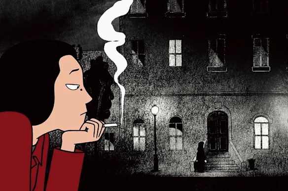 Une image tirée du film d'animation Persépolis de Marjane Satrapi, basée sur ses mémoires de bande dessinée.