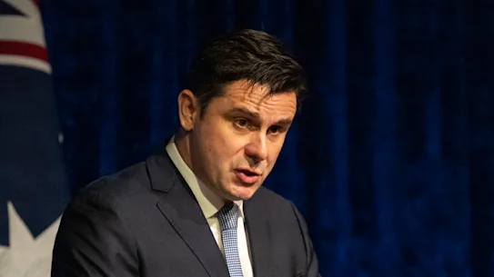 Andrew Hirst prononce samedi son discours de départ en tant que directeur du Parti libéral lors de sa conférence fédérale.