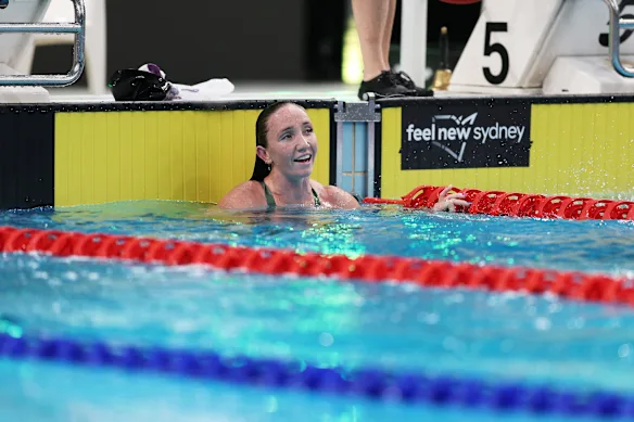 Lani Pallister a remporté le 100 m libre féminin samedi soir. 
