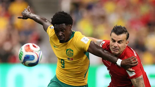 Mohamed Touré en action contre la Turquie.