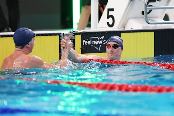 Cam McEvoy remporte la finale du 50 m nage libre masculin aux essais australiens de natation mercredi soir. 