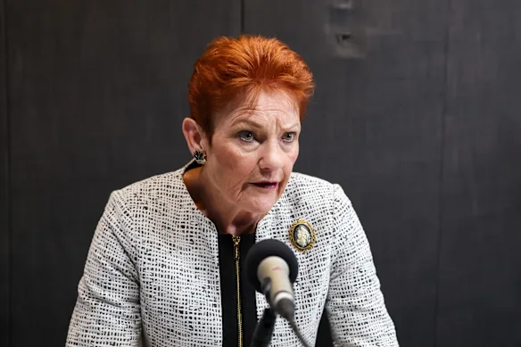 La sénatrice Pauline Hanson, leader de One Nation, a déclaré que l'Australie devrait consacrer 5 pour cent de son produit intérieur brut à la défense.
