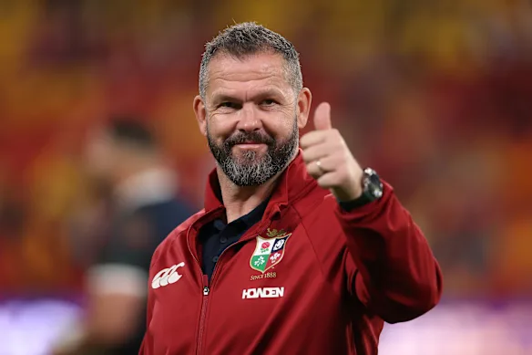 Andy Farrell a remporté la série des Lions britanniques et irlandais contre les Wallabies en 2025.