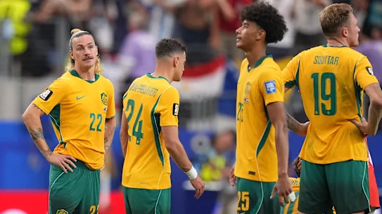 Un chagrin pour l’Australie après avoir perdu les tirs au but de la Coupe du monde contre l’Égypte.