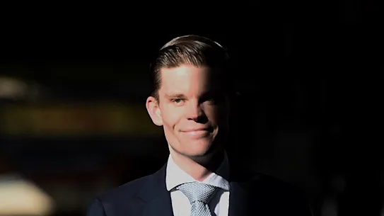 Dylan Whitelaw arrive mercredi à l'enquête NSW ICAC.