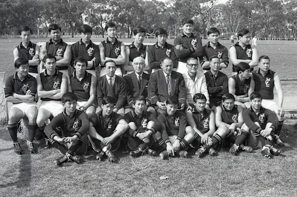 L'équipe de football de la Jeune Ligue chinoise en 1966.