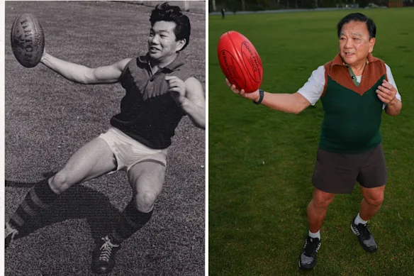 David Gung, aujourd'hui âgé de 78 ans, était un footballeur talentueux de la Young Chinese League, l'équipe présentée dans le court métrage Carn the Chinese !