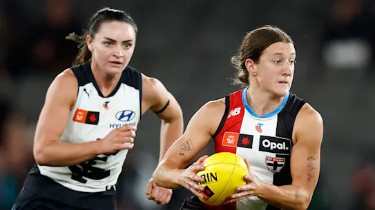 Tyanna Smith de St Kilda éclate lors de l'ouverture de la saison contre Carlton. 