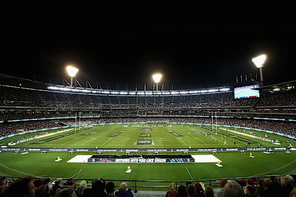 La vue à l’intérieur du MCG lors d’Origin II cette année.