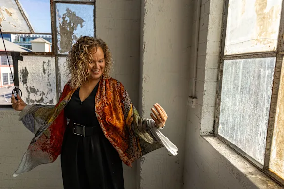 Leah Purcell au siège d'Opera Australia. 