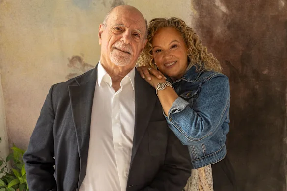 Leah Purcell avec le compositeur de The Drover's Wife, George Palmer. 