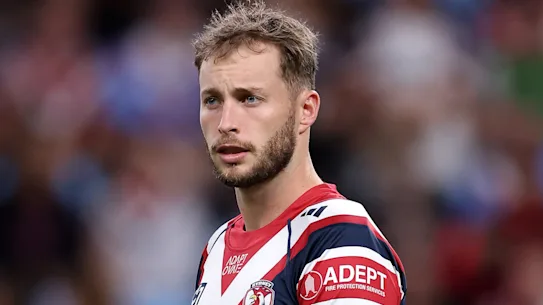 Le demi-arrière des Roosters Sam Walker.