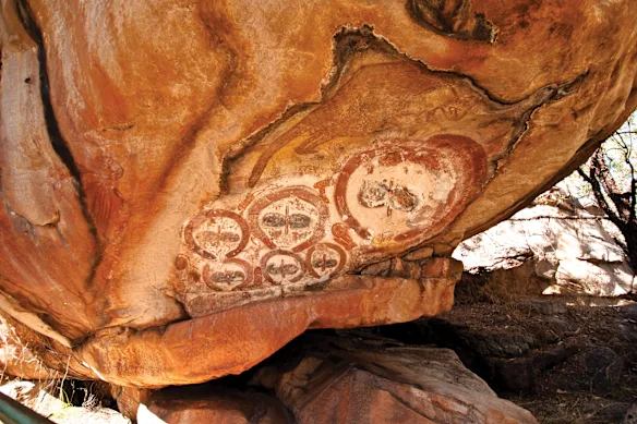 Art aborigène ancien dans le Kimberley.