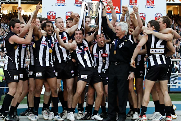 Steele Sidebottom faisait partie de l'équipe de premier ministre de 2010 entraînée par Mick Malthouse.