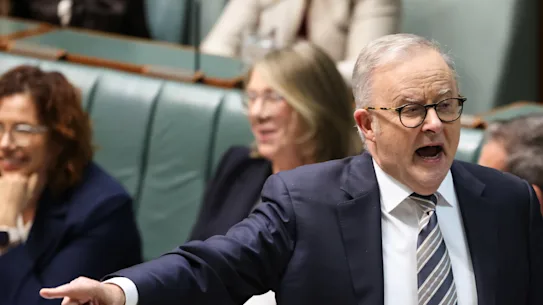 Le Premier ministre Anthony Albanese à l’heure des questions jeudi.