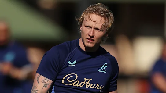 SYDNEY, AUSTRALIE - 31 JUILLET : Carter Gordon s'échauffe lors d'une séance d'entraînement des Wallabies au North Sydney Oval le 31 juillet 2026 à Sydney, en Australie. (Photo de Matt King/Getty Images)