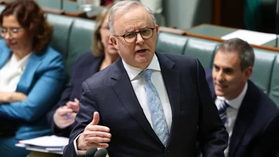 Le Premier ministre Anthony Albanese à l’heure des questions mercredi.