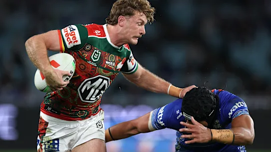L'ailier des Rabbitohs Campbell Graham.