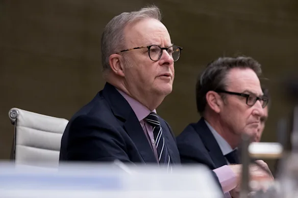 Le Premier ministre Anthony Albanese lors de la réunion du Cabinet national mercredi.
