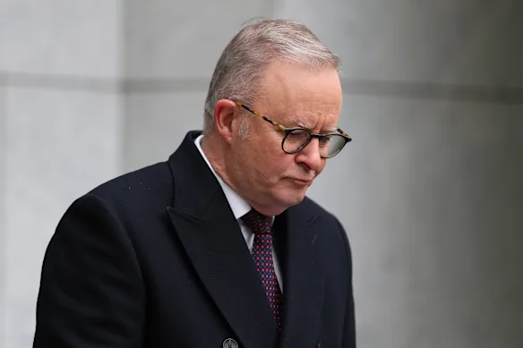 Le Premier ministre Anthony Albanese au Parlement de Canberra.