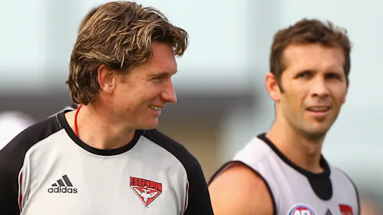 Hird et McVeigh à Essendon en 2010.