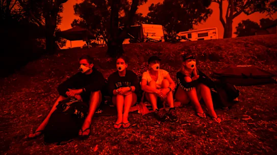 Incendie dans la région de Mallacoota en 2020. Les conditions d'incendie actuelles sont les pires depuis les feux de brousse de l'été noir de 2019-20.