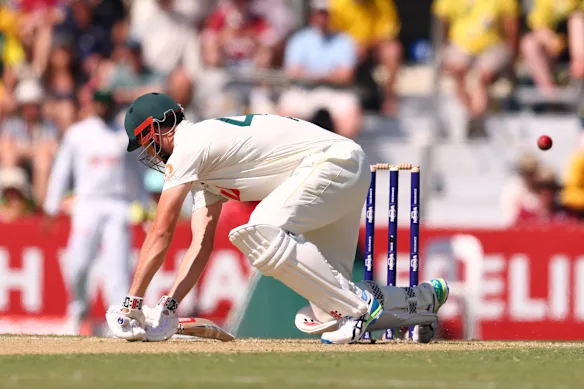 Cameron Green était absent avant le guichet lors de la première manche de l'Australie.