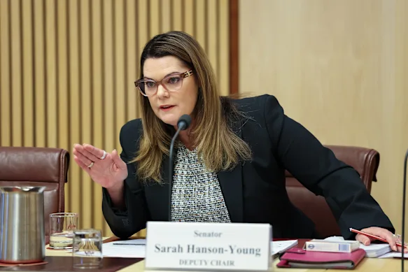 La sénatrice des Verts Sarah Hanson-Young.