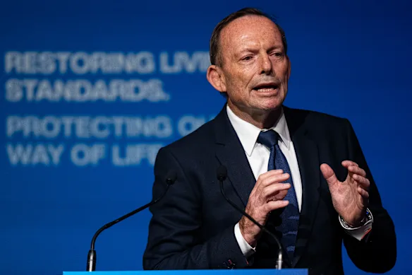 L'ancien premier ministre et aujourd'hui président du Parti libéral, Tony Abbott.