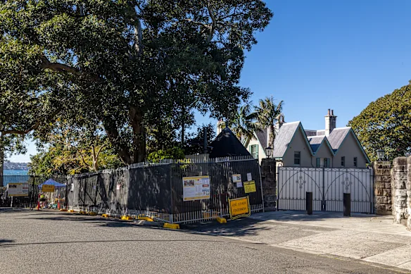 Des travaux sont en cours pour accroître la sécurité à la maison Kirribilli.