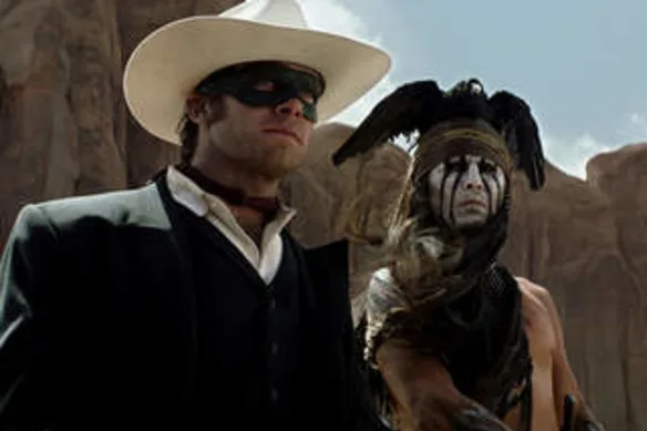 Hammer (à gauche) et Johnny Depp dans The Lone Ranger.