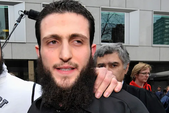 Majeed Raad après avoir été acquitté dans une affaire de terrorisme à Melbourne.