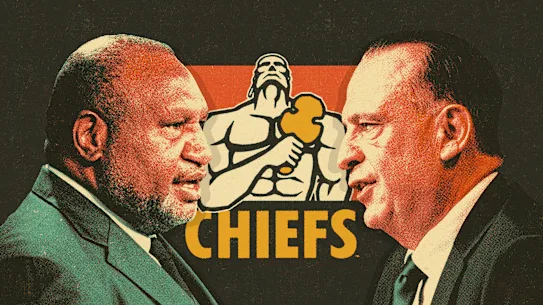 Le Premier ministre de PNG et le président de la Commission de la Ligue australienne de rugby, Peter V'landys, ont été des figures clés derrière les Chiefs de PNG.