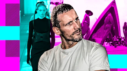 Le créateur Dion Lee prépare les coulisses de son défilé de mode lors de la Fashion Week de New York en février 2019.