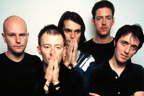 Les membres de Radiohead en 1997, l'année de la sortie de leur album phare OK Computer.