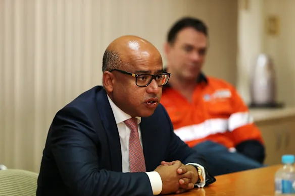 Sanjeev Gupta au début de son mandat à Whyalla en 2018.