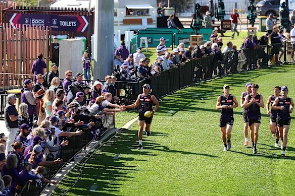 Les attentes étaient élevées à l’entraînement de Fremantle cette semaine. 