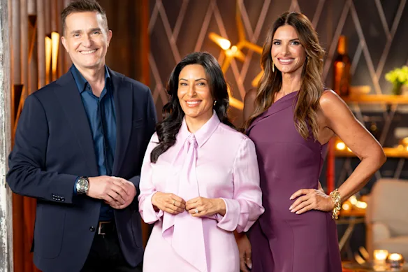La nouvelle liste d'experts de Married at First Sight (de gauche à droite) John Aiken, Marryam Chehelnabi et Alessandra Rampolla.