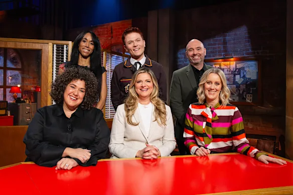 Crime Night revient sur ABC avec une nouvelle saison animée par Julia Zemiro (en bas au centre).