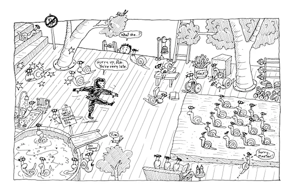 Illustration de Terry Denton tirée de sa série Treehouse et d'Andy Griffith.