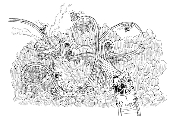 Illustration de Terry Denton tirée de sa série Treehouse et d'Andy Griffith.