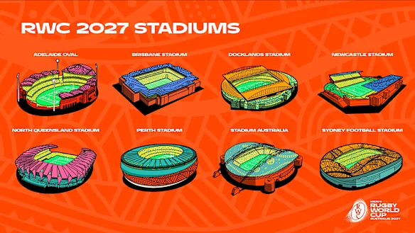 Les stades qui seront utilisés lors de la Coupe du monde 2027.