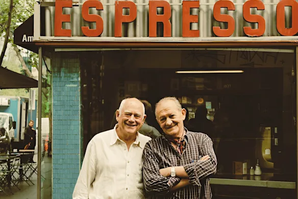 Les anciens propriétaires de Pellegrini, Nino Pangrazio et Sisto Malaspina.