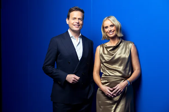   L'émission New Today accueille Tom Steinfort et Sylvia Jeffreys avant l'événement Nine upfronts au Barangaroo Cutaway à Sydney.
