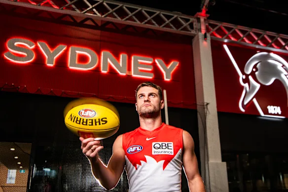 Tom Papley au QG des Sydney Swans le vendredi après avoir battu les Lions de Brisbane. 