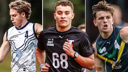 Repêchage des espoirs Ethan Drever, Cody Walker et Arki Butler.
