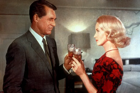 Cary Grant et Eva Marie Saint dans une scène de North By Northwest. 